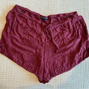 Brandy Melville - Maroon Drawstring Shorts – One Size